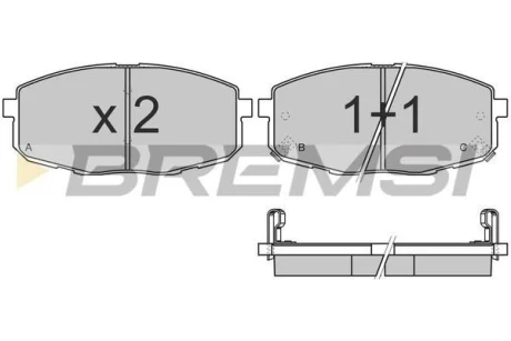 Гальмівні колодки пер. Hyundia i30/KIA C\'eed 02- BREMSI BP3147