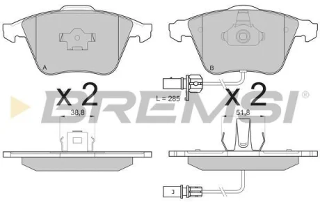 Гальмівні колодки пер. Audi A4/A6/A8 00- BREMSI BP3150