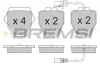 Гальмівні колодки пер. VW Phaeton 02-07 (TRW) BREMSI BP3151 (фото 1)