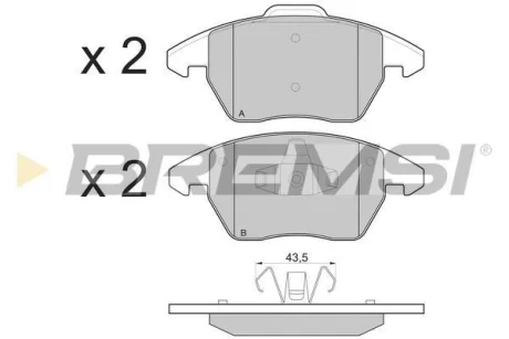 Гальмівні колодки пер. Citroen C4/Peugeot 207/208/307/308/Jetta IV 07- BREMSI BP3174