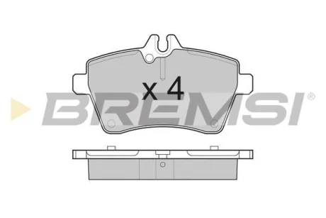 Гальмівні колодки пер. MB W169/W245 04-12 BREMSI BP3189