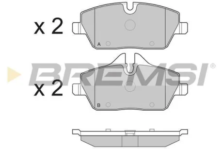 Гальмівні колодки пер. BMW 1(E81/E87)/MINI 06- (TRW) BREMSI BP3195