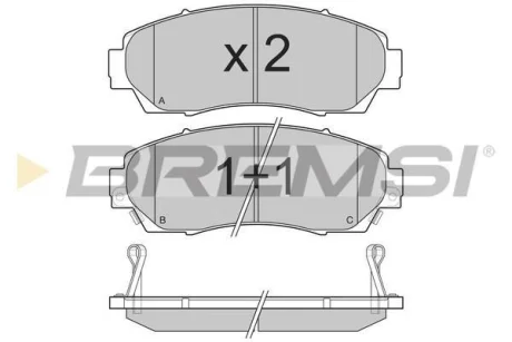 Гальмівні колодки пер. Honda CR-V 07- (akebono) BREMSI BP3258
