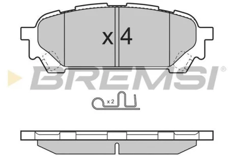 Гальмівні колодки зад. Subaru Impreza 00- (akebono) BREMSI BP3270
