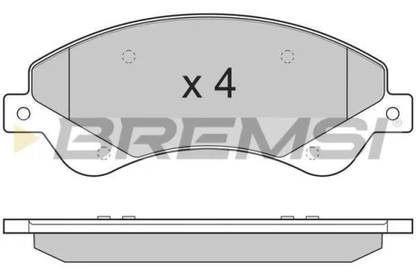Гальмівні колодки пер. Transit (V347) 06- (FWD) BREMSI BP3273