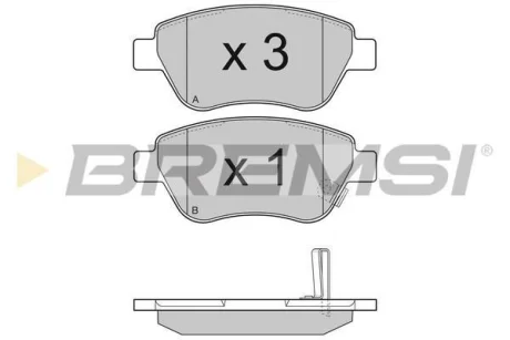 Гальмівні колодки пер. Doblo 01- (Bosch) (123x53.3x18) BREMSI BP3294