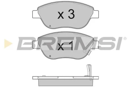 Гальмівні колодки пер. Opel Corsa D 06- (Bosch) BREMSI BP3295