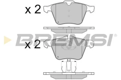 Гальмівні колодки пер. Ford Mondeo 07-15/Volvo S80 06- (ATE) BREMSI BP3299