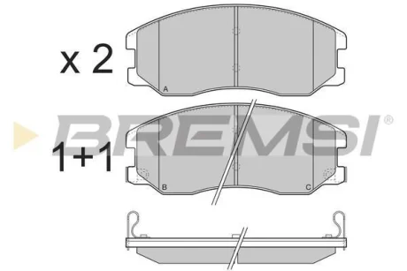 Гальмівні колодки пер. Chevrolet Captiva 06- (akebono) BREMSI BP3303