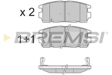 Гальмівні колодки зад. Chevrolet Captiva 06- (akebono) BREMSI BP3304