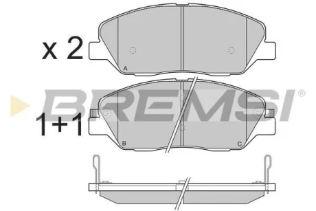 Гальмівні колодки пер. Hyundai Santa FE 06- (mando) BREMSI BP3313