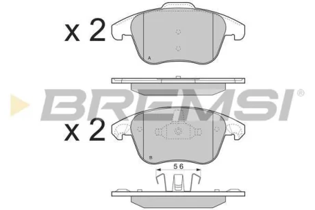 Гальмівні колодки пер. Citroen C4 Picasso 06-/Peugeot 5008 09- (ATE) BREMSI BP3330