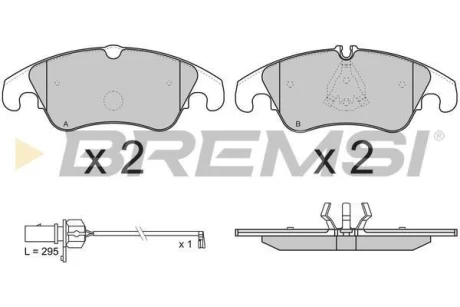 Гальмівні колодки пер. Audi A4/A5/A6/A7/Q7 08- (Lucas) BREMSI BP3347