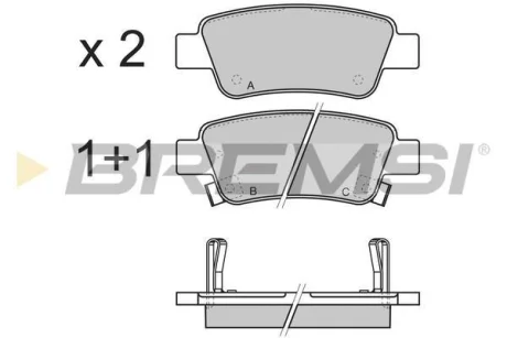 Гальмівні колодки зад. Honda CR-V 07- (bosch) BREMSI BP3353