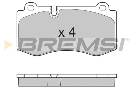 Гальмівні колодки пер. MB W221 05-13 (brembo) BREMSI BP3362