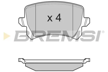 Гальмівні колодки зад. Passat 05-/Sharan 10-/Tiguan 07- BREMSI BP3366
