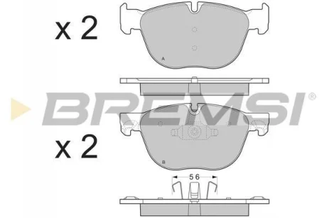 Гальмівні колодки пер. BMW X5/X6 07- (ATE) BREMSI BP3371