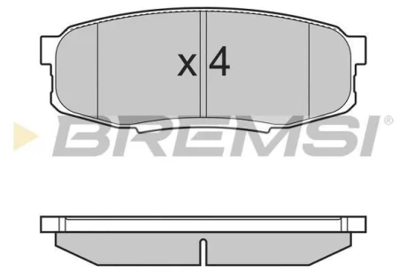 Гальмівні колодки зад. Toyota Land Cruiser 08- (advics) BREMSI BP3382