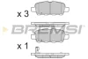 Гальмівні колодки зад. Juke/Leaf/X-Trail/Grand Vitara II 05- (39x105,5x14,2) BREMSI BP3395 (фото 1)