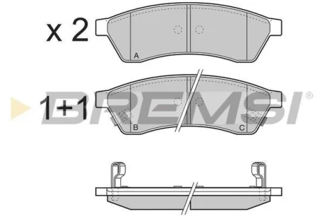 Гальмівні колодки зад. Chevrolet Epica 05- (brembo) BREMSI BP3400