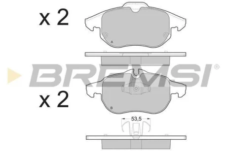 Гальмівні колодки пер. Fiat Croma 05-/Opel Astra H 05-10 (ATE) BREMSI BP3402