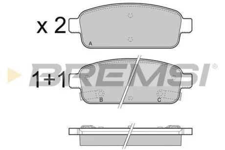 Гальмівні колодки зад. Zafira/Astra/Cruze/Volt 09- BREMSI BP3406
