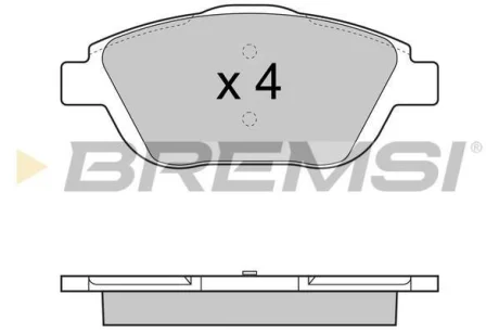 Гальмівні колодки пер. Citroen C3/DS3 09- (Bosch) BREMSI BP3428
