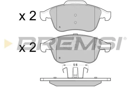 Гальмівні колодки пер. Scenic/Megane 09-16/Clio 13-21 (ATE) (155,3x63x18) BREMSI BP3431