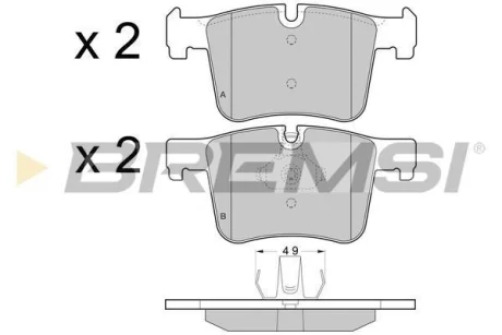 Гальмівні колодки пер. BMW 1/2/3/4/X3/X4 10- BREMSI BP3453