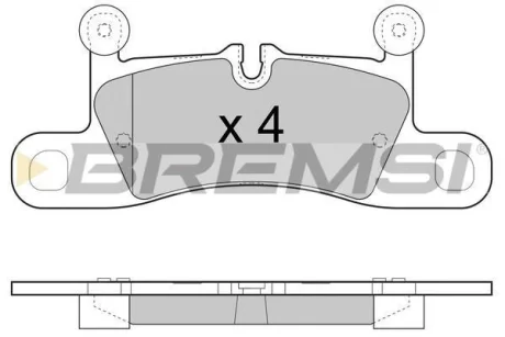 Гальмівні колодки зад. Touareg/Cayenne 10> BREMSI BP3459