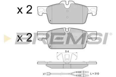 Гальмівні колодки пер. Peugeot 508 10- (ATE) BREMSI BP3464