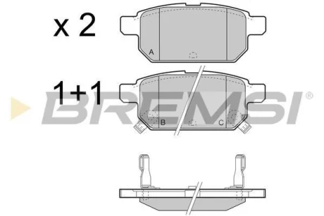 Гальмівні колодки зад. Baleno 16-/Swift 10-/Vitara 15- BREMSI BP3467