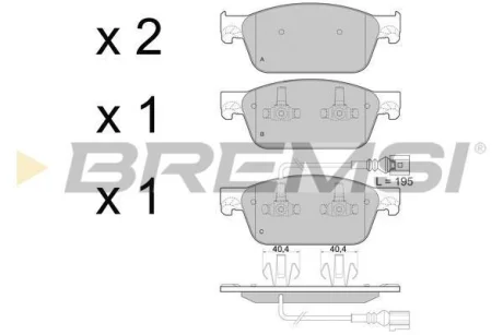 Гальмівні колодки пер. T5 09- (R17) BREMSI BP3478