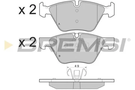 Гальмівні колодки пер. BMW 1 (E81/E87) 06-12 (ATE) BREMSI BP3479