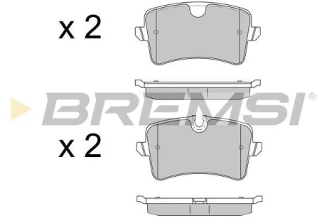 Гальмівні колодки зад. Audi A8 09- BREMSI BP3502