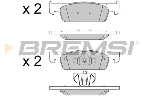 Гальмівні колодки пер. Logan/Sandero/Clio 12- BREMSI BP3512