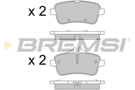 Гальмівні колодки зад. W166/X166 11- (TRW) BREMSI BP3538