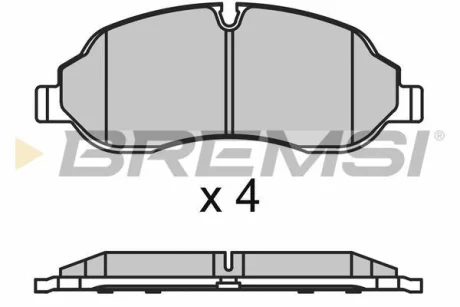 Гальмівні колодки пер. Ford Transit 13- (Bosch) BREMSI BP3651