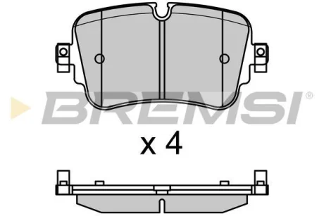 Гальмівні колодки зад. Audi A6/A7/A8/Q7/Q8/VW Touareg 18- BREMSI BP3686