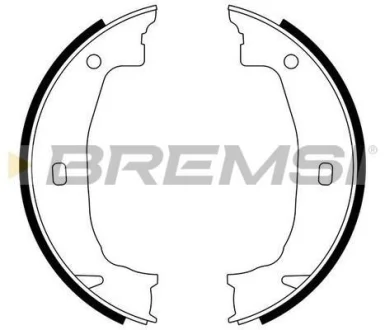 Колодки ручного гальма BMW 1(E81,E82,E88) 06-13/3(E46,E90) 99-11/Z4 03-09 (ATE) BREMSI GF0079