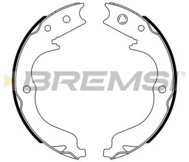 Колодки ручного гальма Outlander II 06-12/ Subaru Forester/Impreza 08- BREMSI GF0109