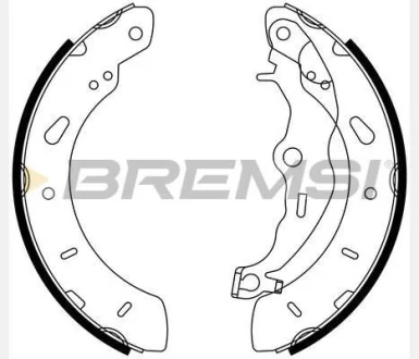 Гальмівні колодки зад. Ford B-MAX 12- /Focus III 10- /Transit Courier 14- BREMSI GF0248