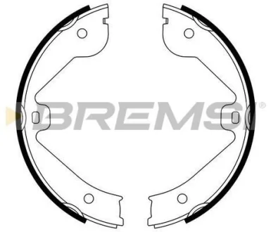 Колодки ручного гальма Touareg 02-10/Cayenne 02-07/LR III 02-12/Audi Q7 06-15 (VAG) BREMSI GF0314