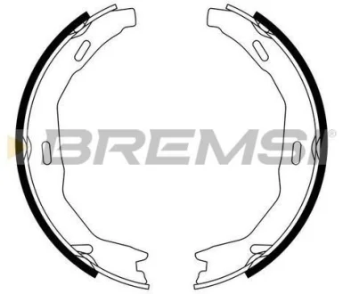 Колодки ручного гальма W204 07-14/S204 08-14 /A207 09- BREMSI GF0317