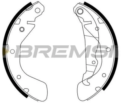 Гальмівні колодки зад. Astra/Combo/Corsa/Lanos (82-12) (к-кт в зборі) BREMSI GF0354