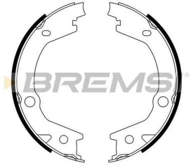 Колодки ручного гальма Hyundai Tucson,Sonata V 04-10/Kia Sportage 06- BREMSI GF0765