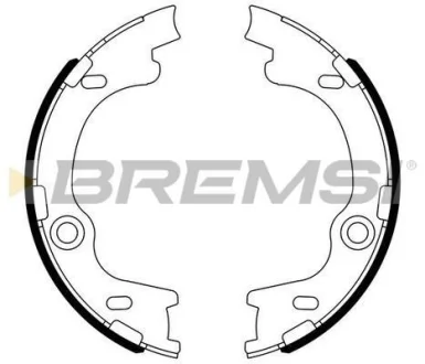 Колодки ручного гальма Hyundai i30, ix35, Tucson 07- /Kia CEE"D 06- BREMSI GF0804