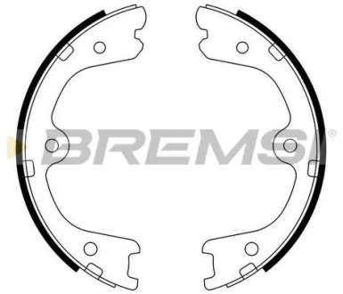 Колодки ручного гальма Nissan Navara/Pathfinder 04- (AKEBONO) BREMSI GF0873
