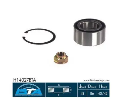 Комплект підшипника колеса BTA H14027BTA