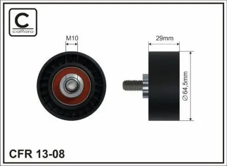 Ролик натяжний (64хM10х29) CAFFARO 1308
